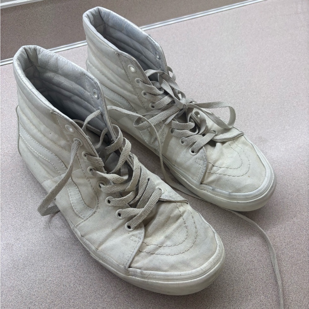 High-Top Sneakers in Off-White